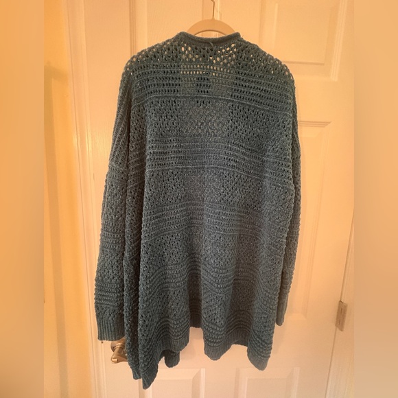 NWT, Lane Bryant Cozy Teal Open Front Cardigan, Sz. 22/24. - Picture 4 of 6